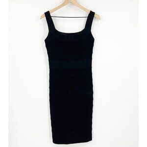 Diane Von Furstenberg Wool Black Bodycon Dress Size 6 LBD Office Cocktail Party